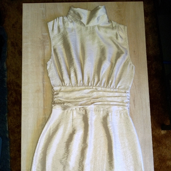Pretty Satin Dress (Lena brand), Size S, Cream - Picture 2 of 6